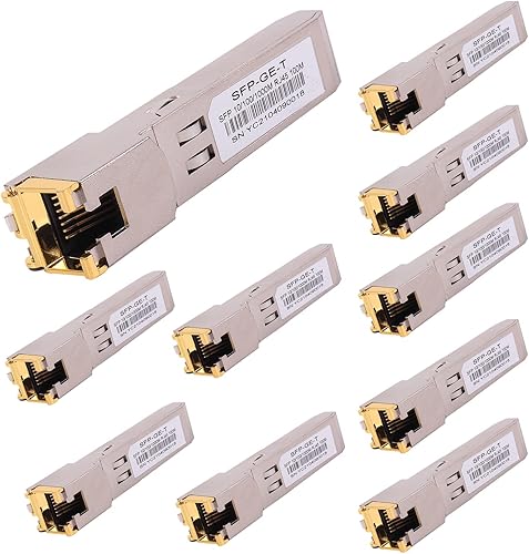 Vista 11 de Transceptor de cobre 10G SFP+ RJ45, módulo de cobre 10G T 10GBase-T SFP CAT.6a/7 hasta 98.4 ft compatible con Cisco, Ubiquiti, Netgear, D-Link, 1
