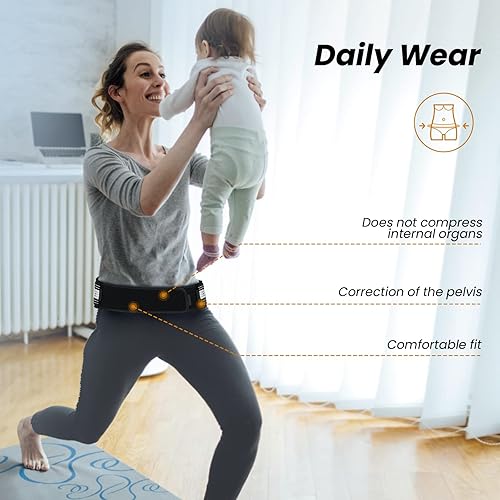Miniatura 7 de Sacroiliac SI - Cinturón de cadera para mujer - Tirantes de cadera para dolor de cadera - Soporte de espalda baja - Cinturón de apoyo pélvico -