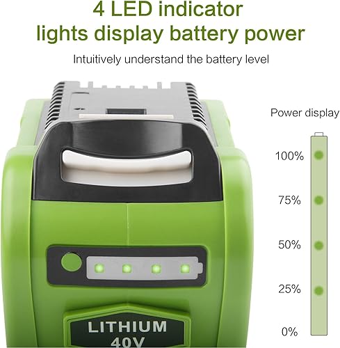 Miniatura 4 de TREE.NB Reemplazo de batería de litio de 6.0Ah 40V 29472 para GreenWorks 40V G-MAX batería de iones de litio 29472 29462 2901319 24282 24252 21332 1