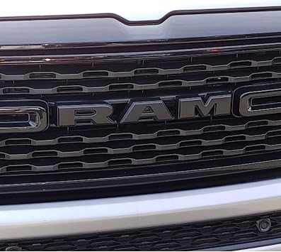 Autogem 20192023 RAM 1500 Grille Emblem Black | Matte Black Front Badge Replacement Made of Durable ABS