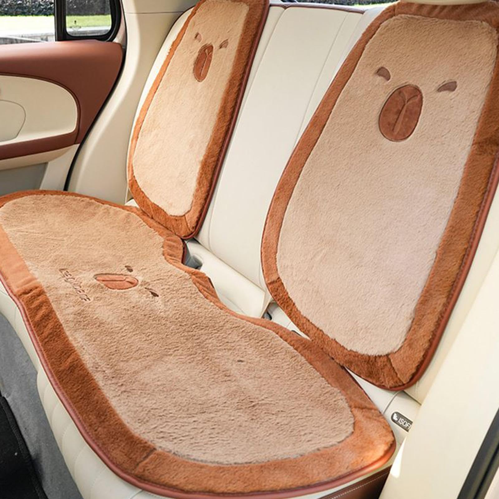 Cuscino per seggiolino auto | Protezione per seggiolino auto in peluche di Carpincho - Materasso confortevole per furgone camion viaggio su strada tempo di relax studio viaggio guida