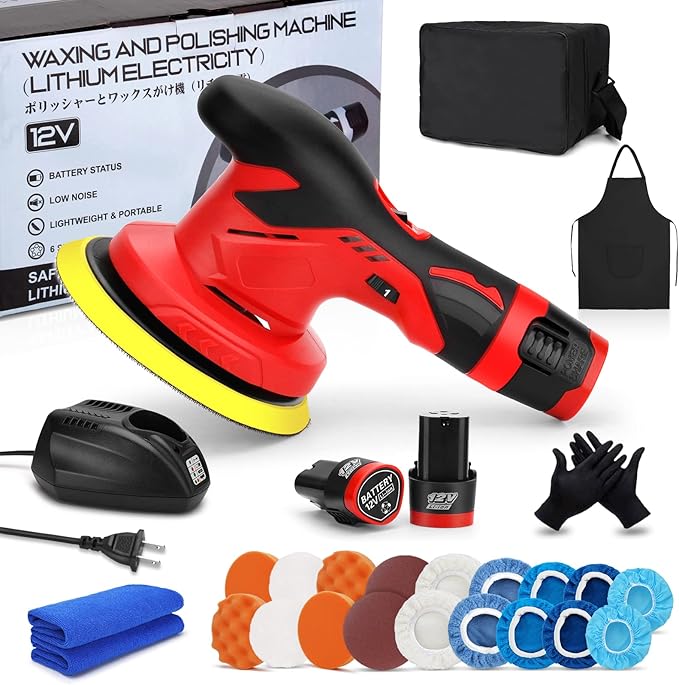 LIVOWALNY Cordless Buffer Polisher for Car Detailing