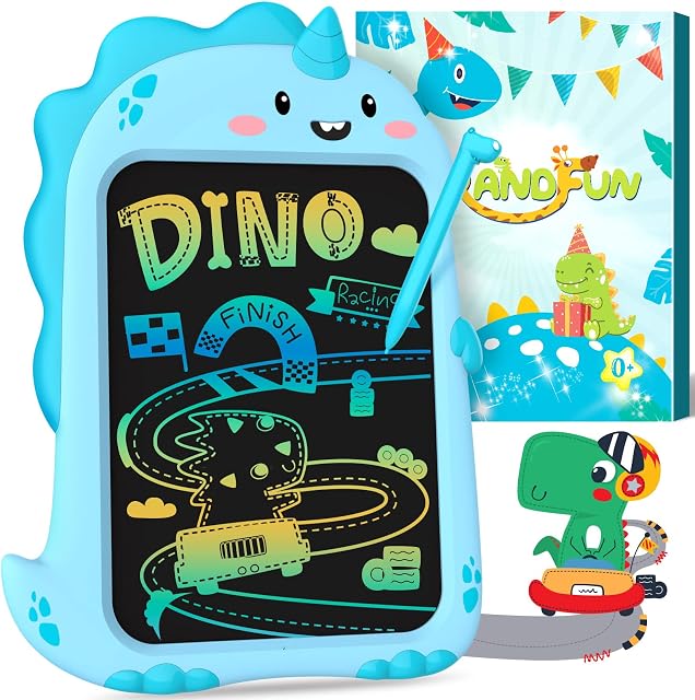 Toddler Boys Toys for 2 3 4 5 Year Olds Kids Presents Christmas Stocking Fillers for Boys Baby Girls Xmas Gifts Dinosaur Toys LCD Writing Tablet Kids Drawing Pad Educational Toys age 2 Etch a Sketch