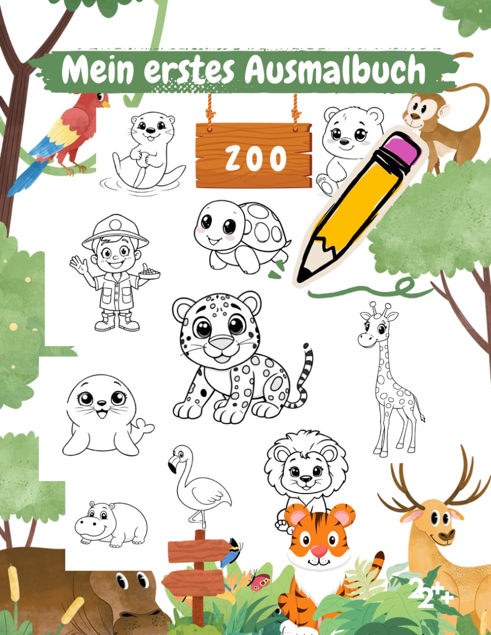 Mein erstes Ausmalbuch: Im Zoo