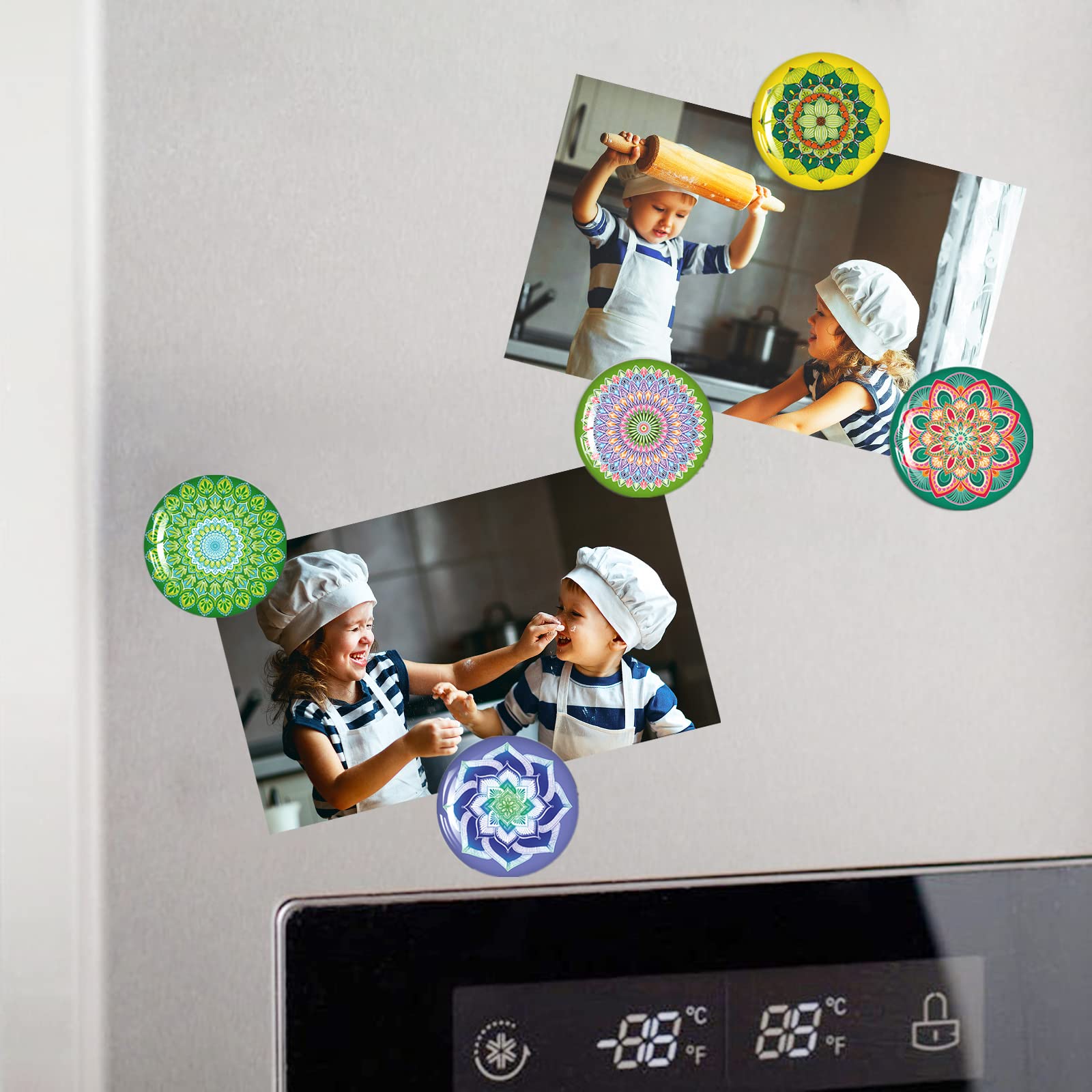 20 Pezzi Calamite Frigorifero a Forma di Cuore, 3D Magneti Decorativi Dorati per Frigo, Lavagna e Ufficio, Piccoli Magneti di Design per Decorare la Cucina, Magnete per Frigorifero Natalizio e Regalo