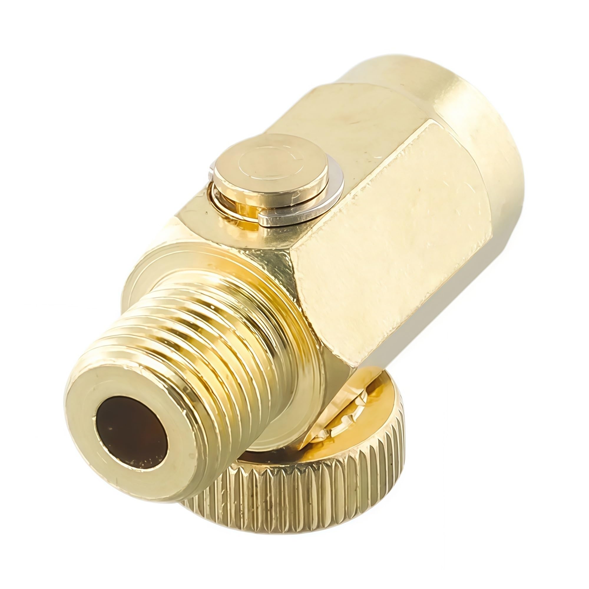 Valvola di regolazione della pressione dell'aria in linea in ottone massiccio da 4pacchi 1/4 NP*T Controllo compressa facilmente regolabile for utensili pneumatici