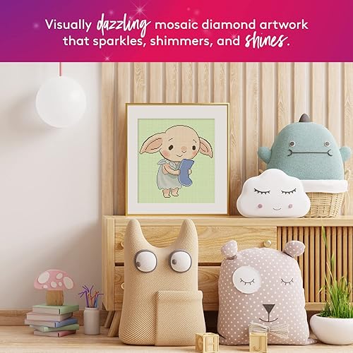 Miniatura 3 de DIAMOND ART CLUB Hogwarts Crest - FINE Oddities Kit de pintura de diamante, beige, 17 x 24 pulgadas (16.9 in x 24.0 in)