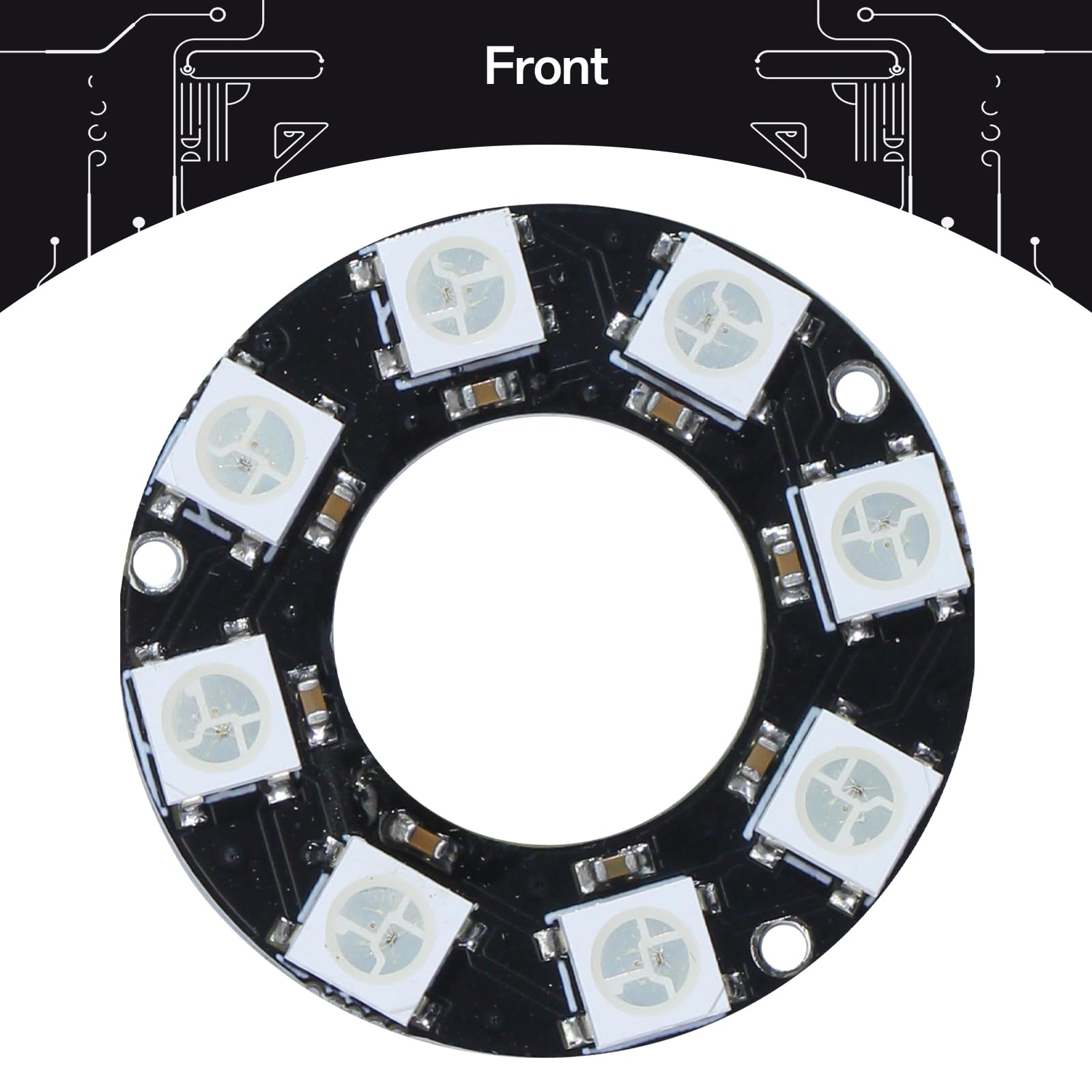CUQI WS2812 RGB LED Ring 8 bit indirizzabile individualmente WS2812 LED diametro 50 mm per Arduino, Raspberry Pi, progetti fai da te