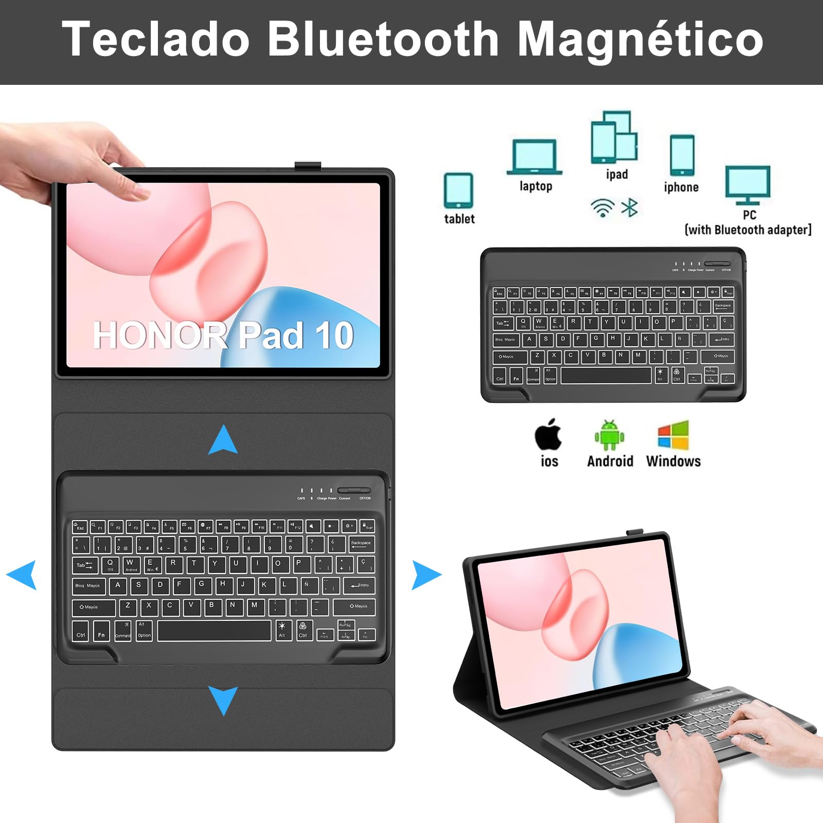 FOGARI Tastiera per Honor Pad 10 12,1 pollici 2025