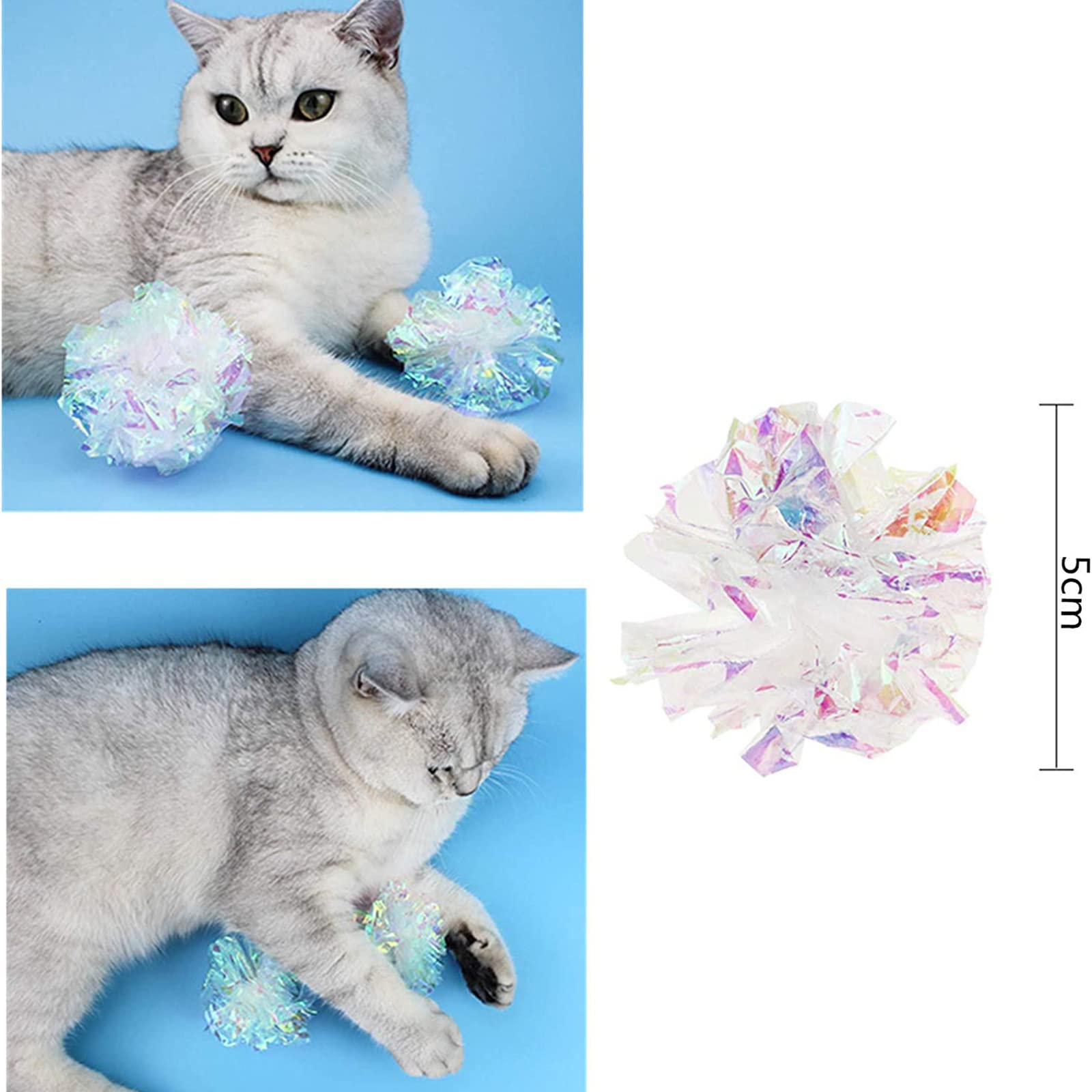 Amazon | 猫のおもちゃ ボール 20個セット オーロラ ピカピカ