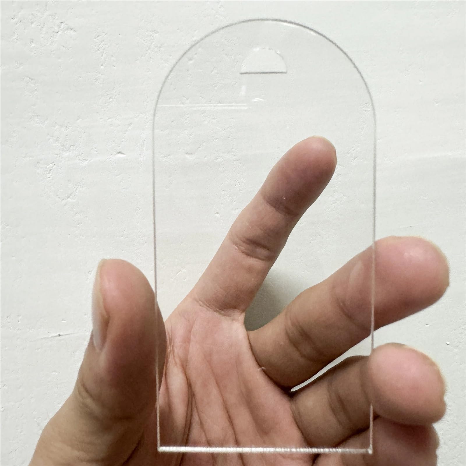 Platzkarten aus Acryl, blanko, gewölbt, für Hochzeiten, mattiert und transparent, 40 Stück