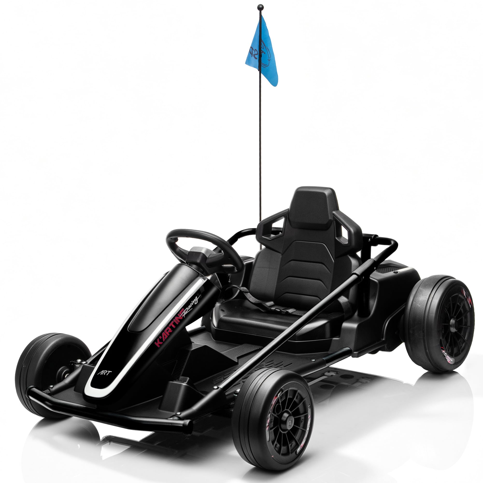 36V 10 MPH Electric Go Kart for Ages 6-18, Drift Cart w/Max 220 Lbs, Black