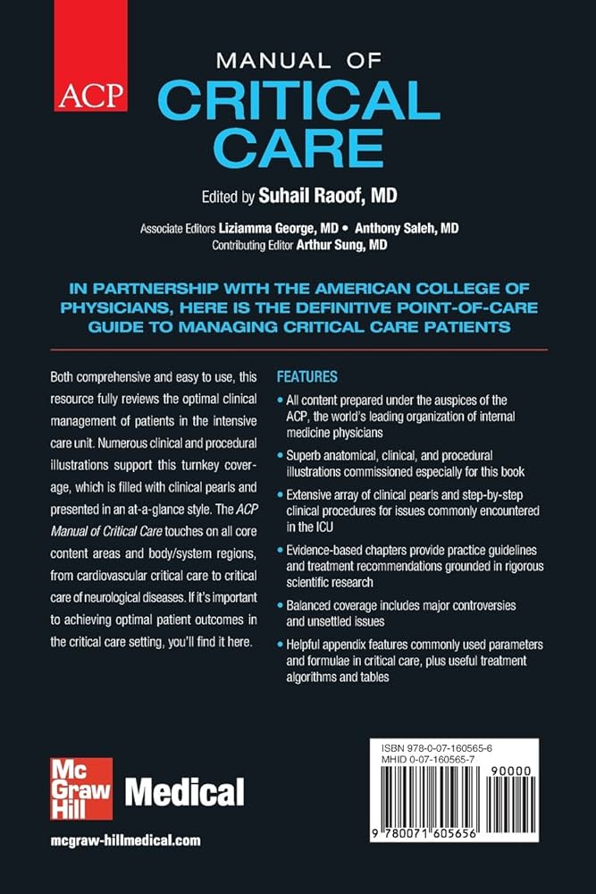 ACP Manual of Critical Care: 9780071615938: Medicine