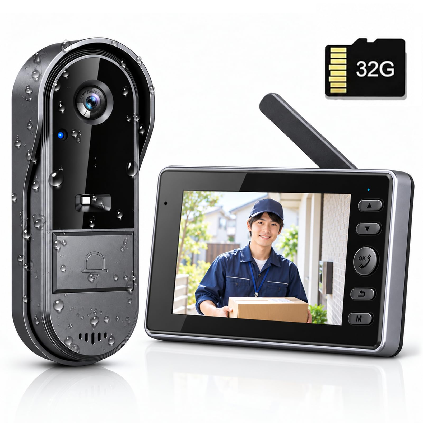 新品未開封✨インターホン ワイヤレスドアホン カメラ付き通話録画 wifi防犯 Amazon.co.jp: ZAIDER インターホン ワイヤレス 工事不要 ドアホン
