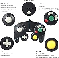 Vista 5 de 4 controladores para Gamecube con 4 cables de extensión y adaptador USB de 4 puertos para Switch PC consola Wii U BBRG