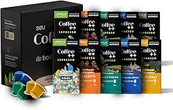 Kit de Cápsulas de Café Coffee Mais, compatível com Nespresso, contém 100 cápsulas
