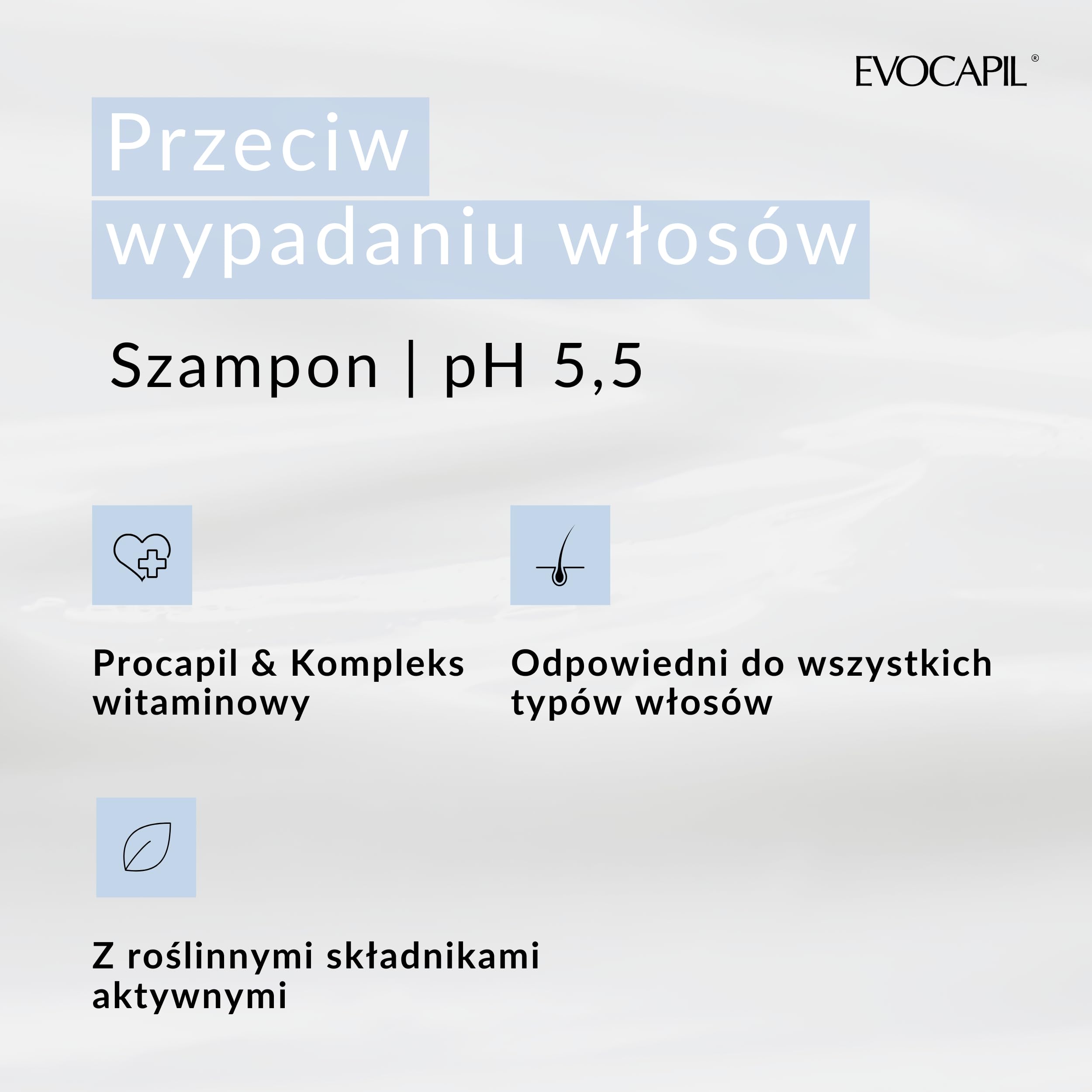 Evocapil Szampon przeciw wypadaniu włosów – opakowanie 3 × 300 ml – biotyna, keratyna i Procapil – intensywne leczenie skóry głowy