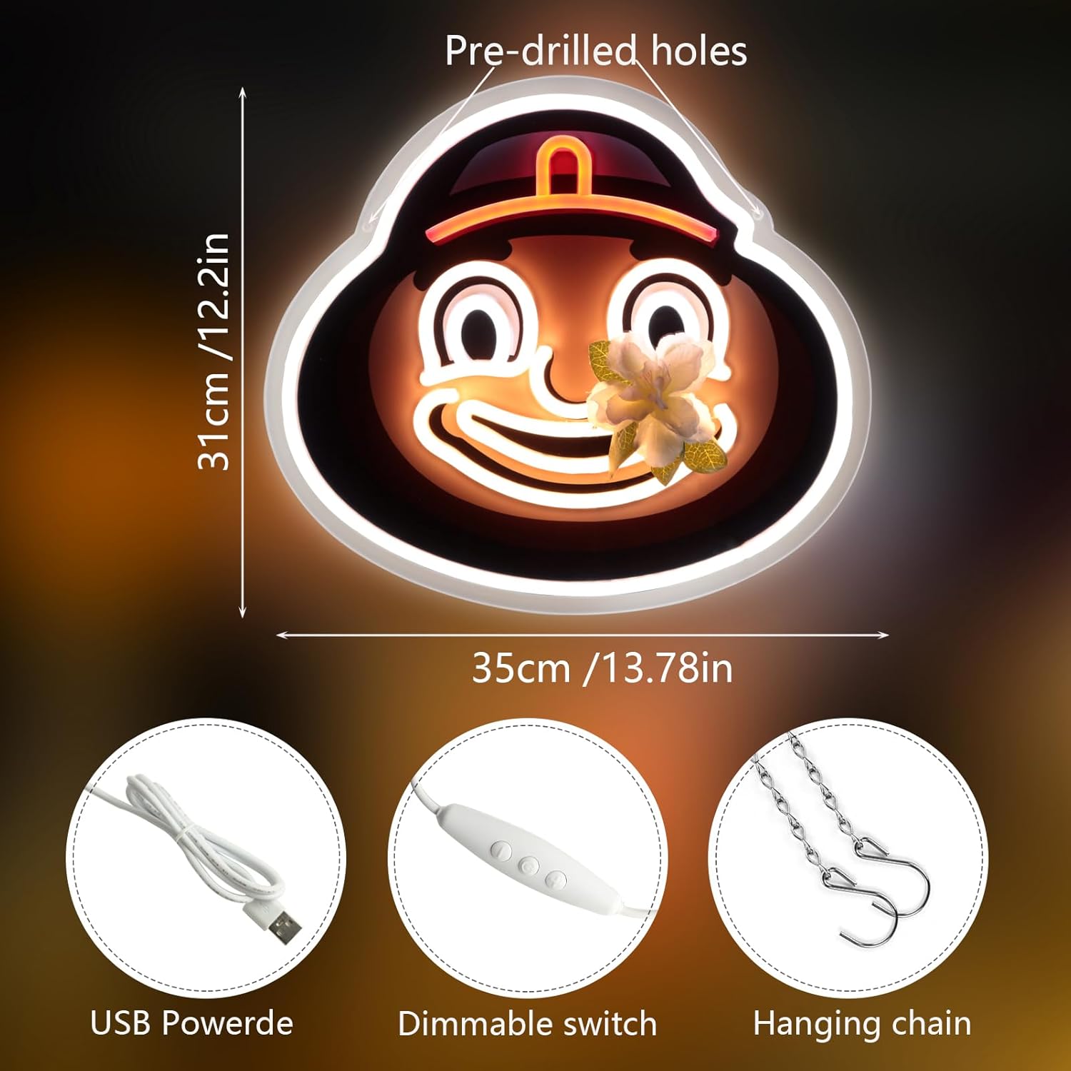 Pugna Mascot Merch Neon Signs for Wall Decor University Mascot Neon Lights for Bedroom Led Signs Suitable for Dormitory Man Cave Christmas Gift - Image 3