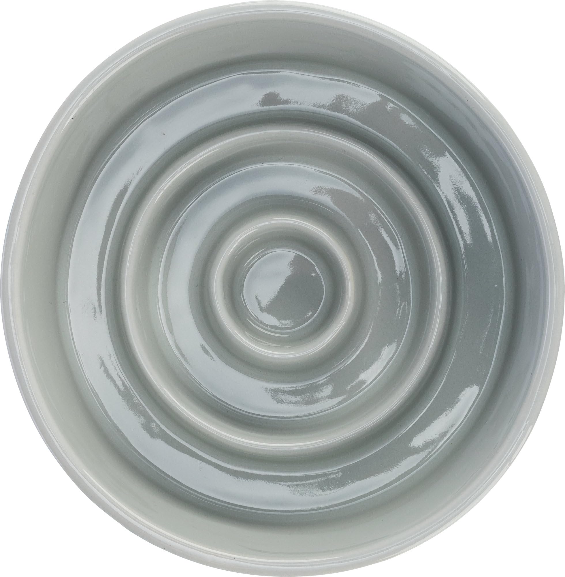 TRIXIE Slow Feeding miska dla psów, ceramiczna, 0,9 l/Ø 17 cm, szara/niebieska - 24521