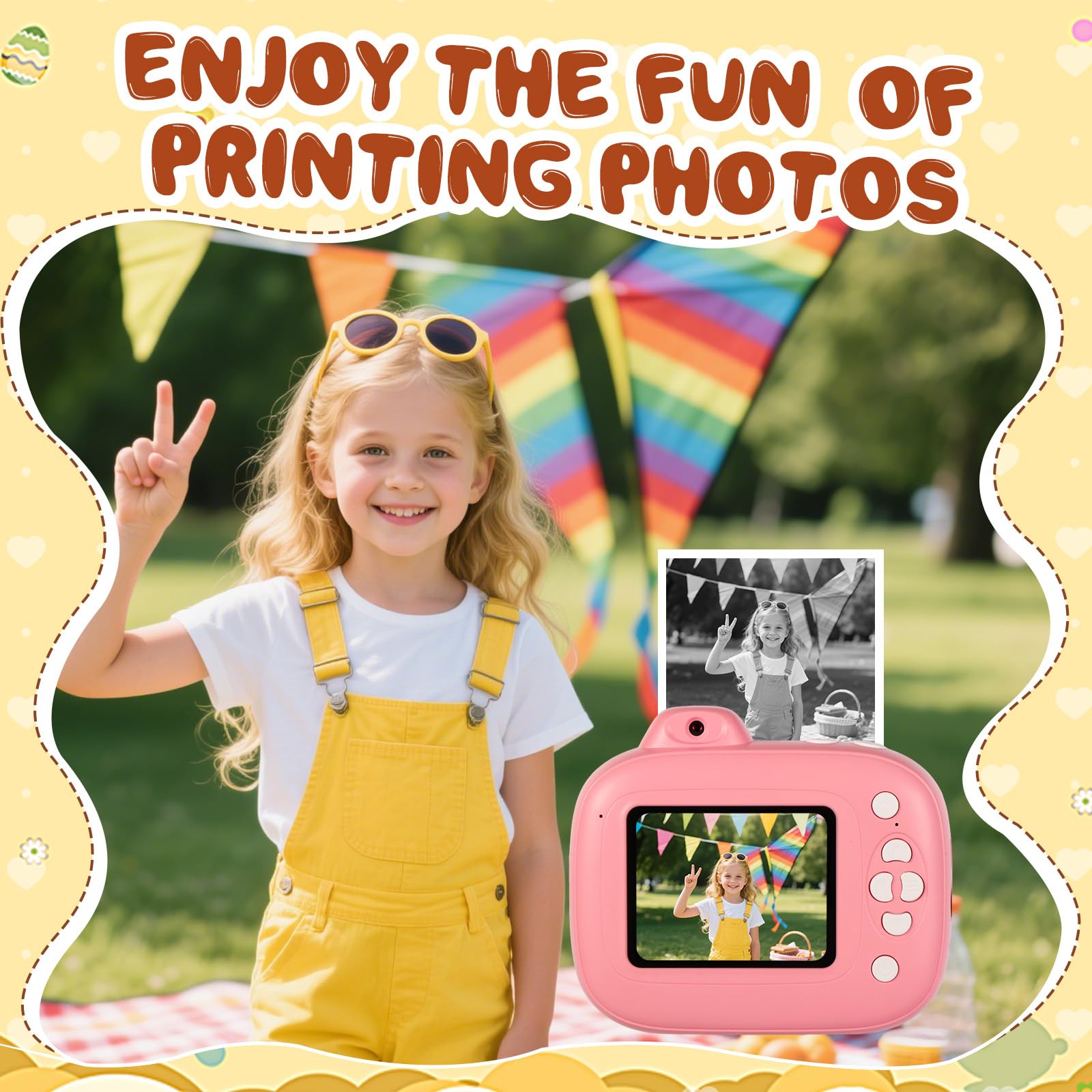 Diboniur 10 Rotoli Carta Termica per Macchina Fotografica Bambini, Carta Fotografica per Macchina Fotografica Istantanea, Carta di Stampa della Ricarica per Macchina Fotografica Bambini Istantanea