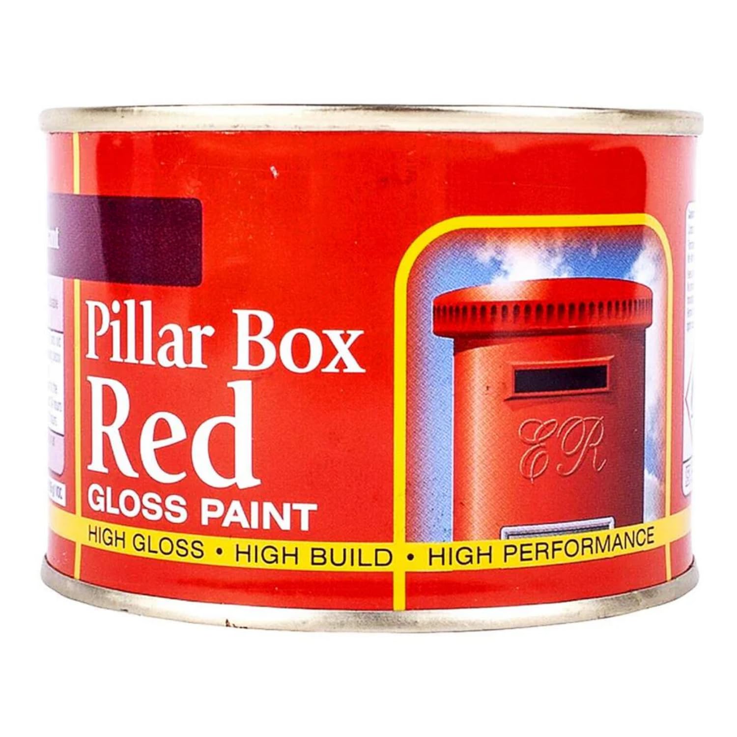 Inspired Essentials 180ml Non Drip Paint Tin Exterior Interior Hard Drying Performance Multi-Purpose Paint Tin for Metal, Wood, Plastic, Walls with Perfect Finish (2, Pillarbox Red Gloss) — image 1