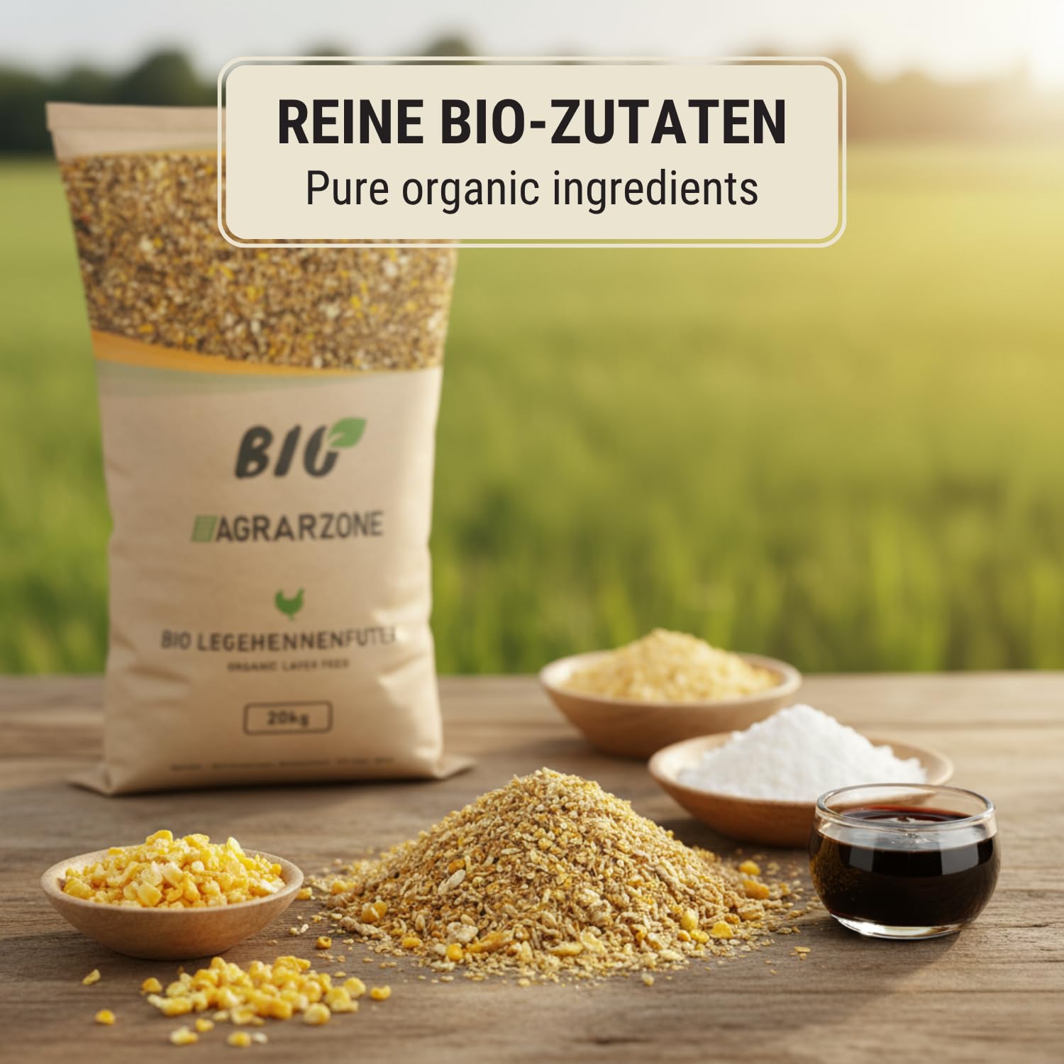 Agrarzone Organiczna karma dla kur niosek 20 kg - Mąka dla kur niosek - Bezpyłowa dyspersja dla kur niosek bez GMO