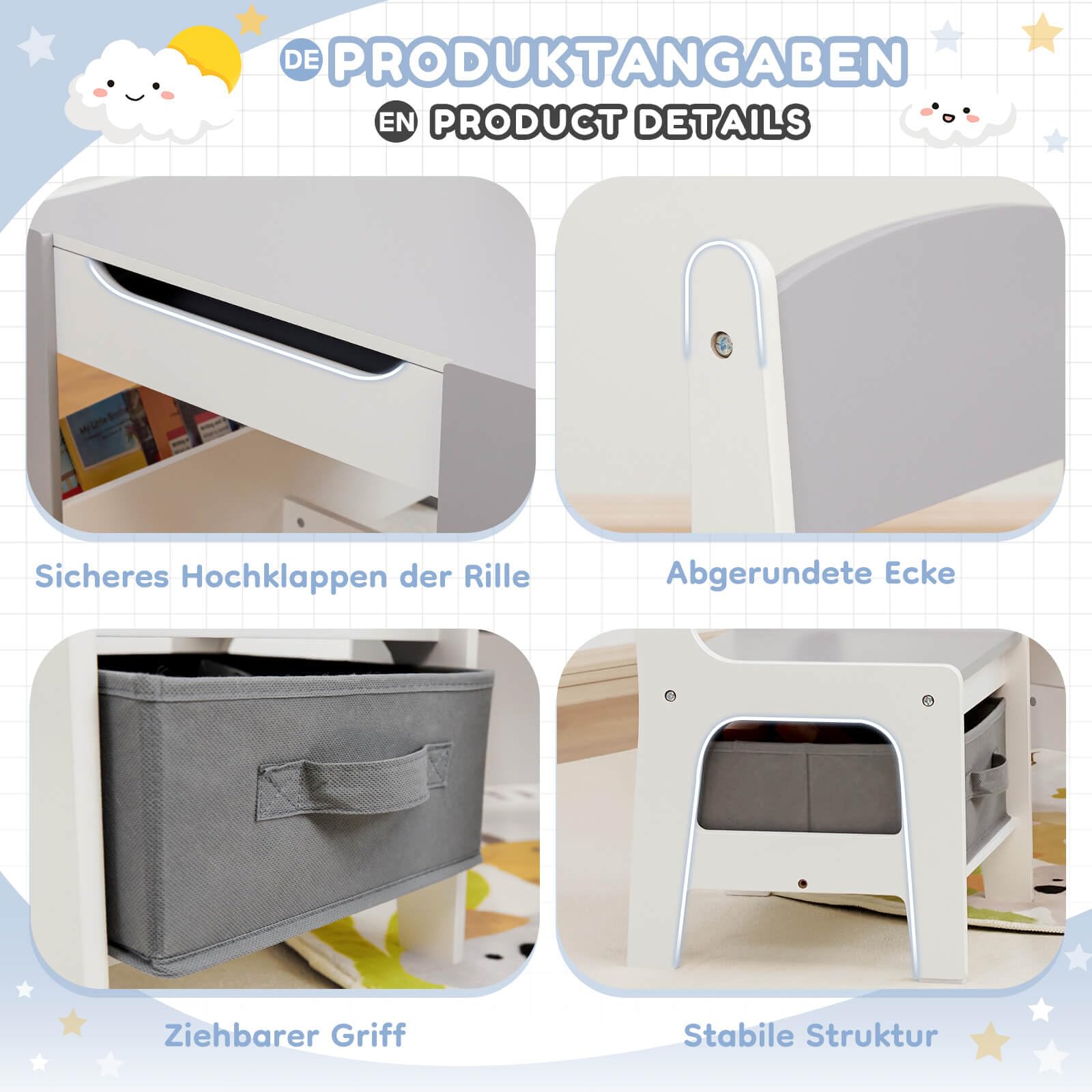 Yorbay Kindertisch mit 2 Stühlen (YB022-D028) ab 77,99 € | Preisvergleich bei Yorbay Kindertisch mit 2 Stühlen (YB022-D028) ab 77,99 € | Preisvergleich bei