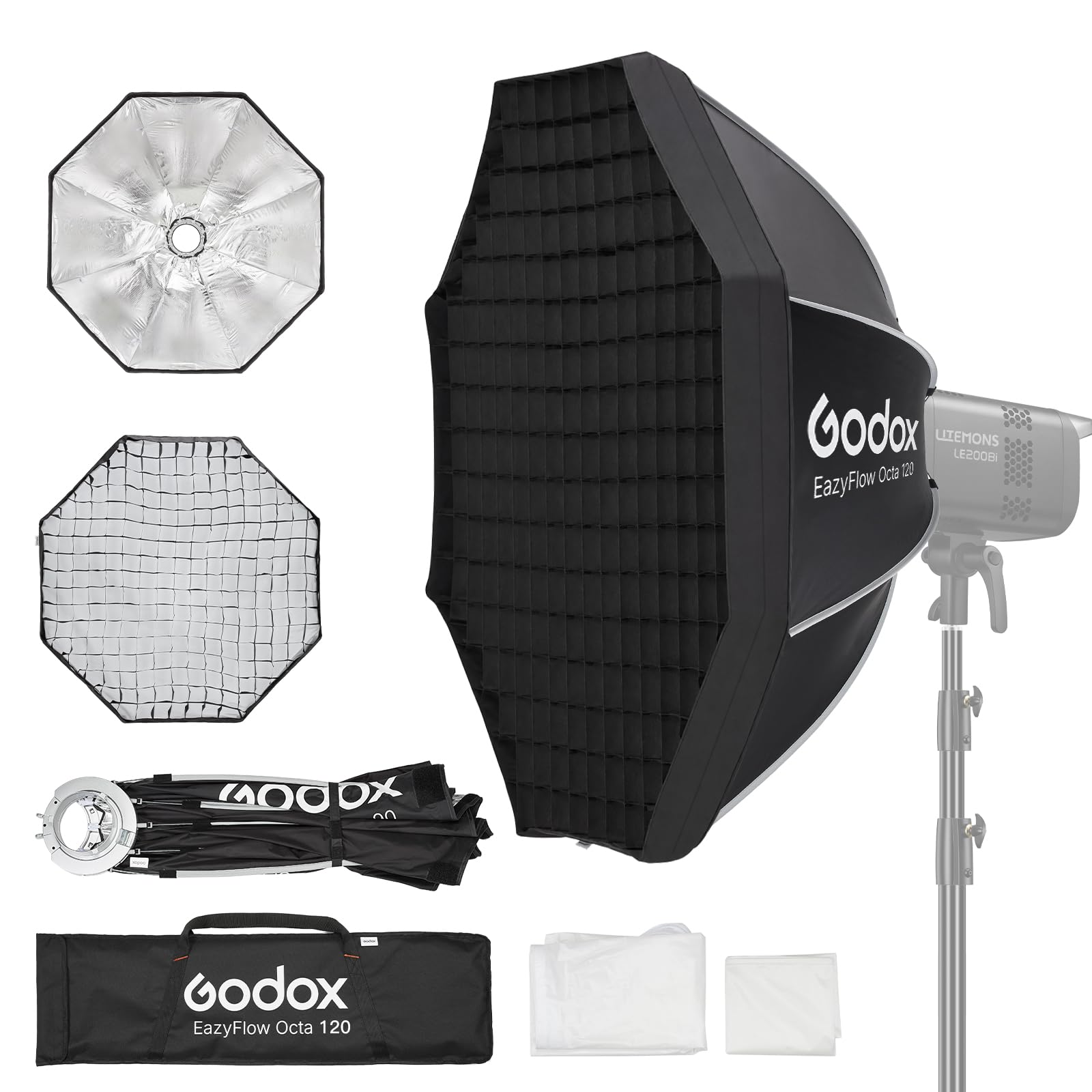 EazyFlow 47'' Octagon Softbox with Honeycomb Grid Carry Bag