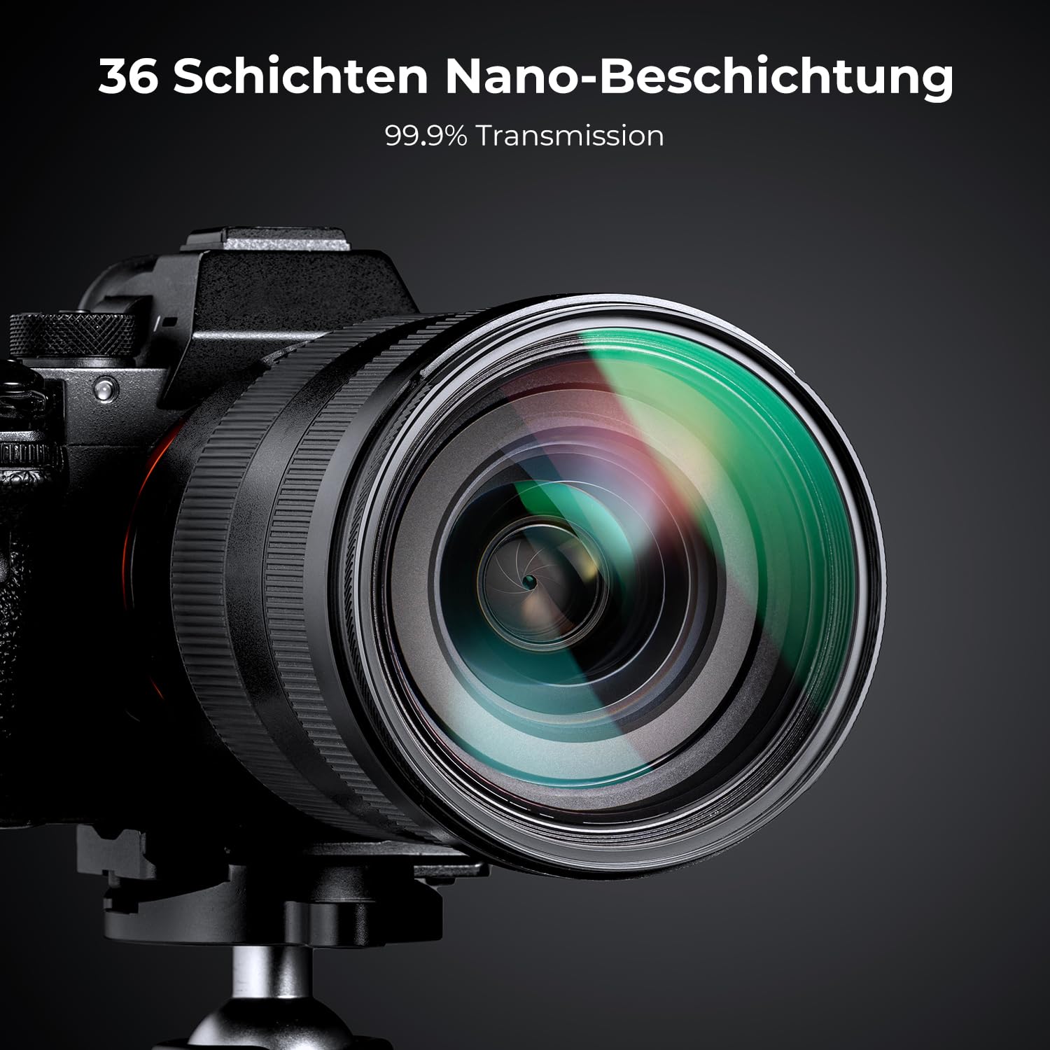 K&F CONCEPT UV Filter 46mm 0,15% Ultra-niedrige Reflexion Schutzfilter | HD Bild bei 1200mm-Super-Teleobjektive,wasserdicht,kratzfest,Nano-Xcel Pro,FV901
