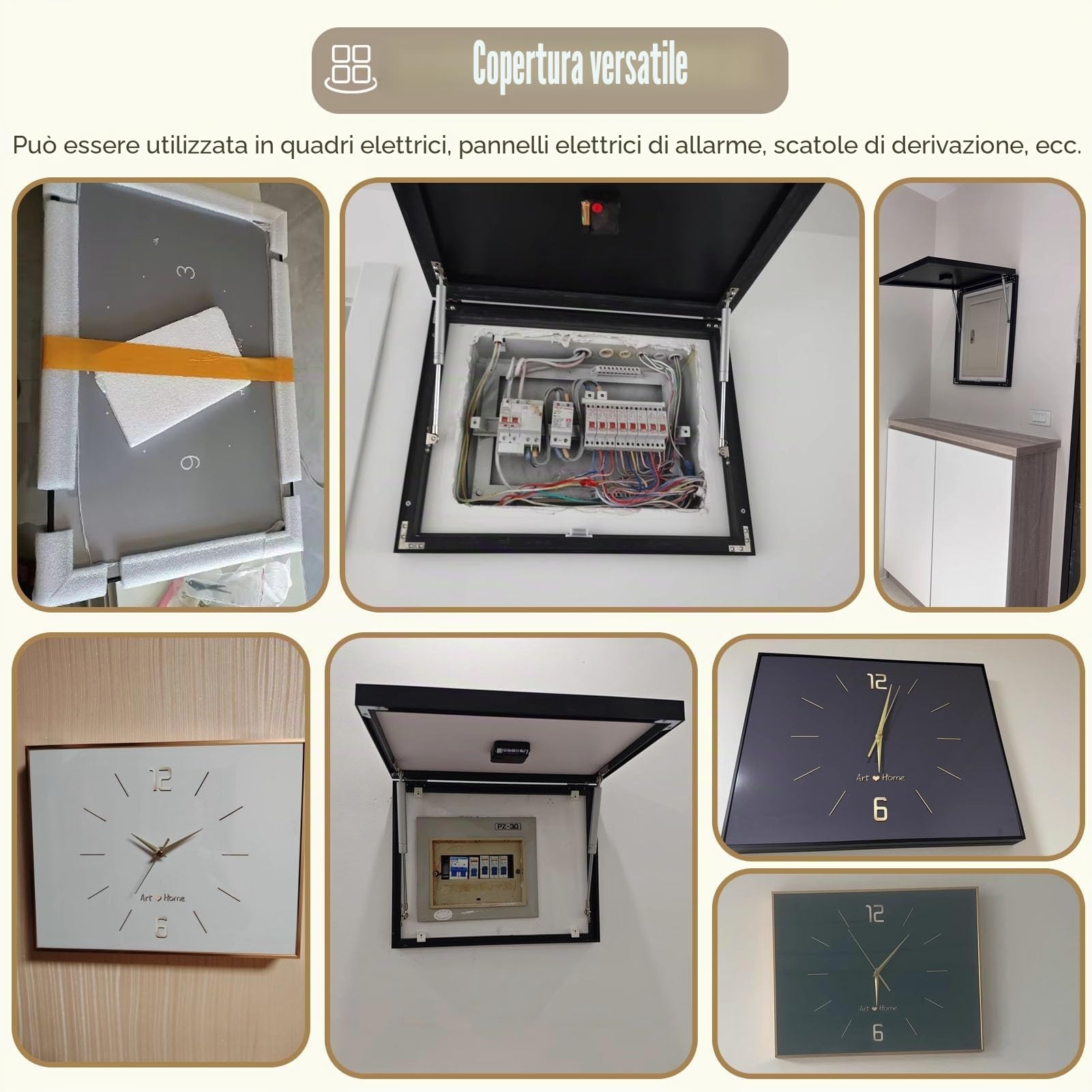 Copri Cassaforte a Muro Copertura Decorativa per Quadro Elettrico, per Nascondere la Scatola del Contatore, Copertura Orizzontale per Quadro Elettrico, Coperchio(Green,50x40cm(19 3/4x15 3/4"))