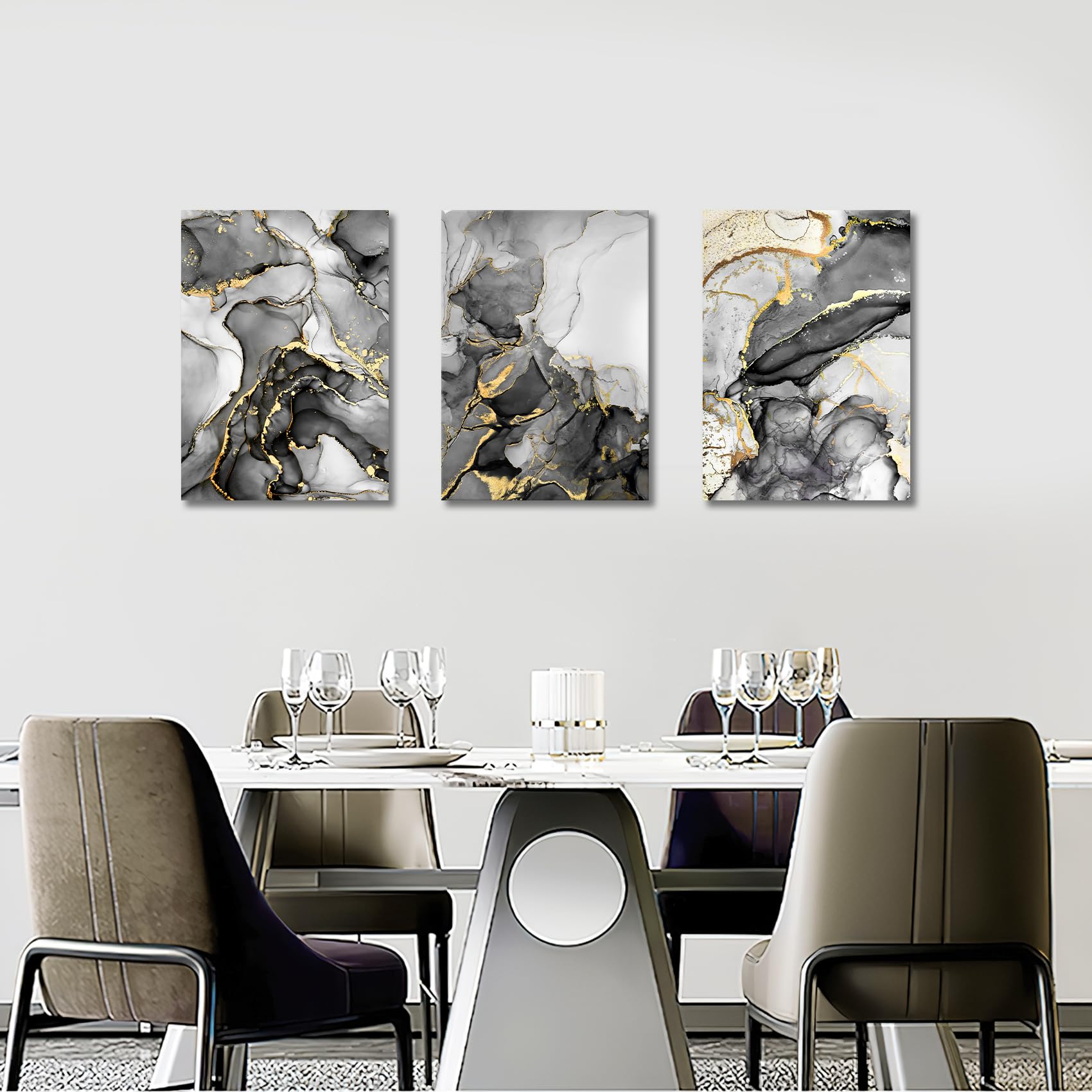 3 Pcs Wooden Framed Canvas Wall Art Set Bohemian Sage Green Canvas Prints Poster Geometric Line Beige Green Pictures for Living Room Bedroom Dinning Room Hallway Stairs Wall Decor 30x40cm x3pcs — view 75