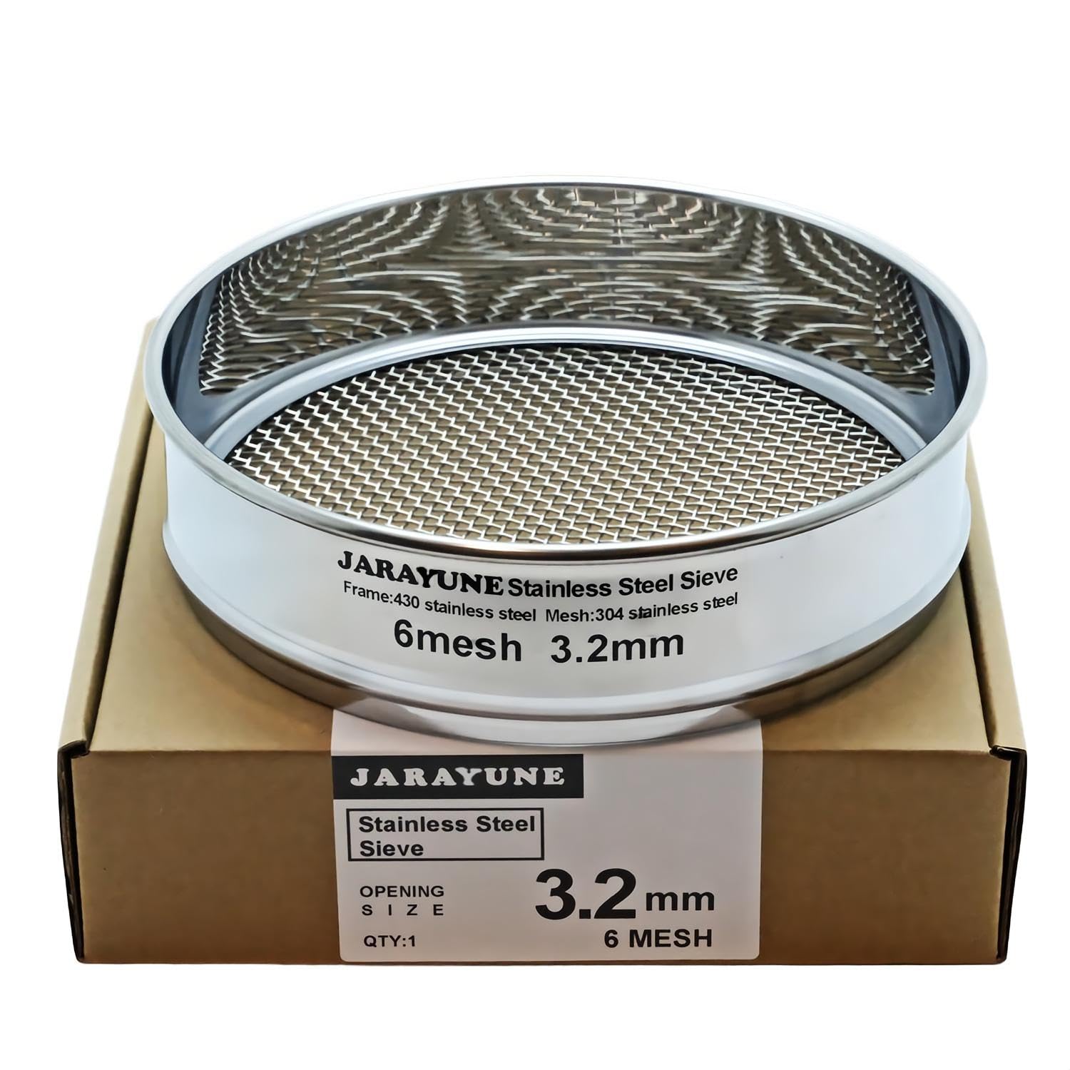 Stainless Steel Lab Sieve - 8 Inch Mesh Sifter -21