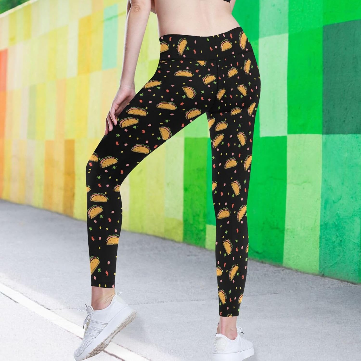 visesunny Modern Women's Yoga Pants High Waisted Leggings for Women Non See Through Workout Athletic Running Yoga Pants