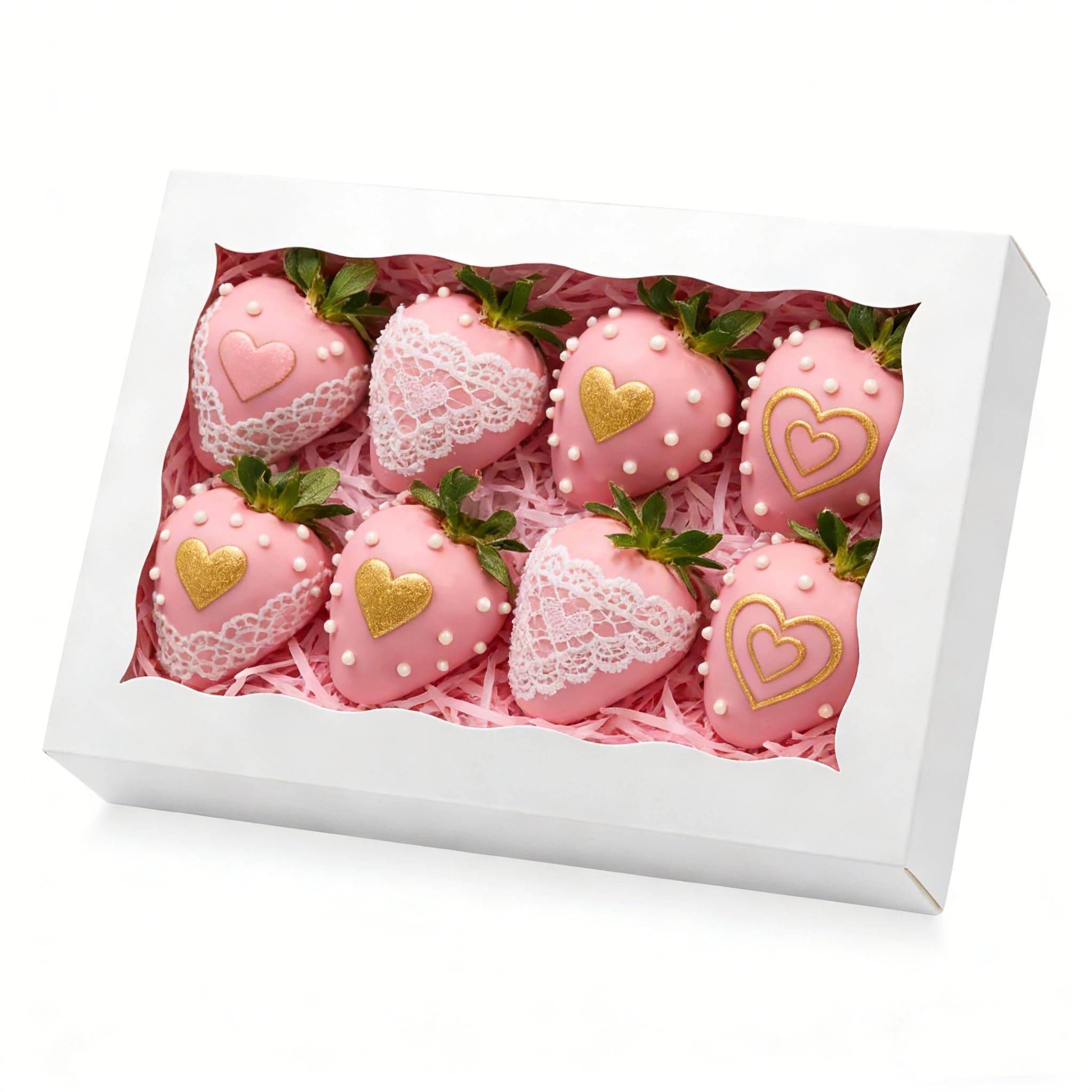 XINHPKGG 20 scatole per biscotti, 20 x 13 x 5 cm, scatole da forno con finestra, scatole per dolcetti, scatole per fragole ricoperte di cioccolato, scatole per macaron, colore bianco