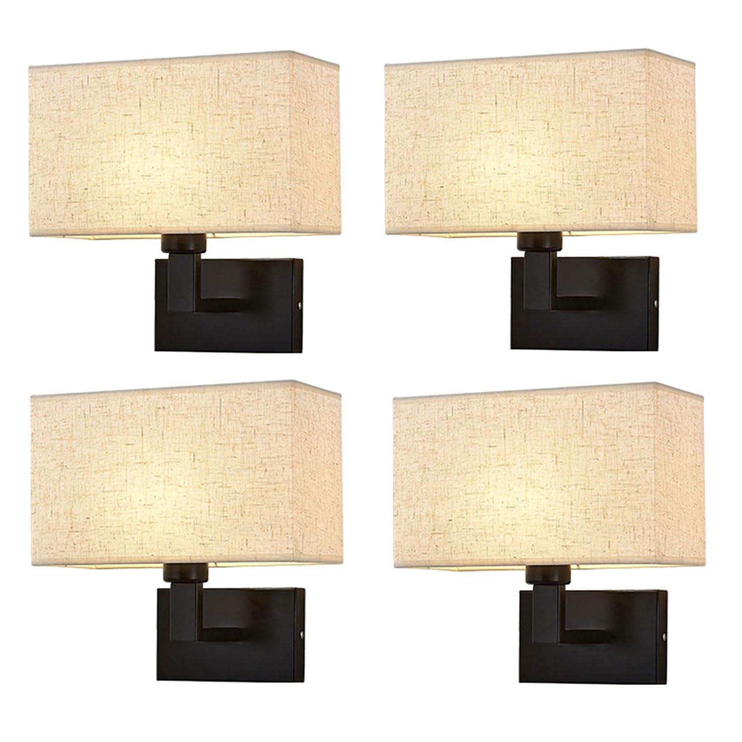 Moddeny Wall Sconces Vintage Fabric Wall Lamps E27 Bathroom Bedside Sconce Simple Indoor Wall Lights For Bedroom Living Room Vanity Bathroom Hallway Staircase