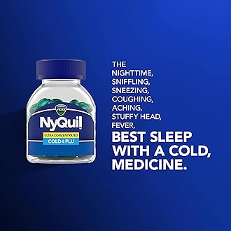 Vicks DayQuil & NyQuil Ultra Concentrated Liquicaps Co-Pack, Cold & Flu Medicine, Powerful Multi-Symptom Daytime & Nighttime Relief for Headache, Fever, Sore Throat, Minor Aches & Pains, & Cough, 96ct