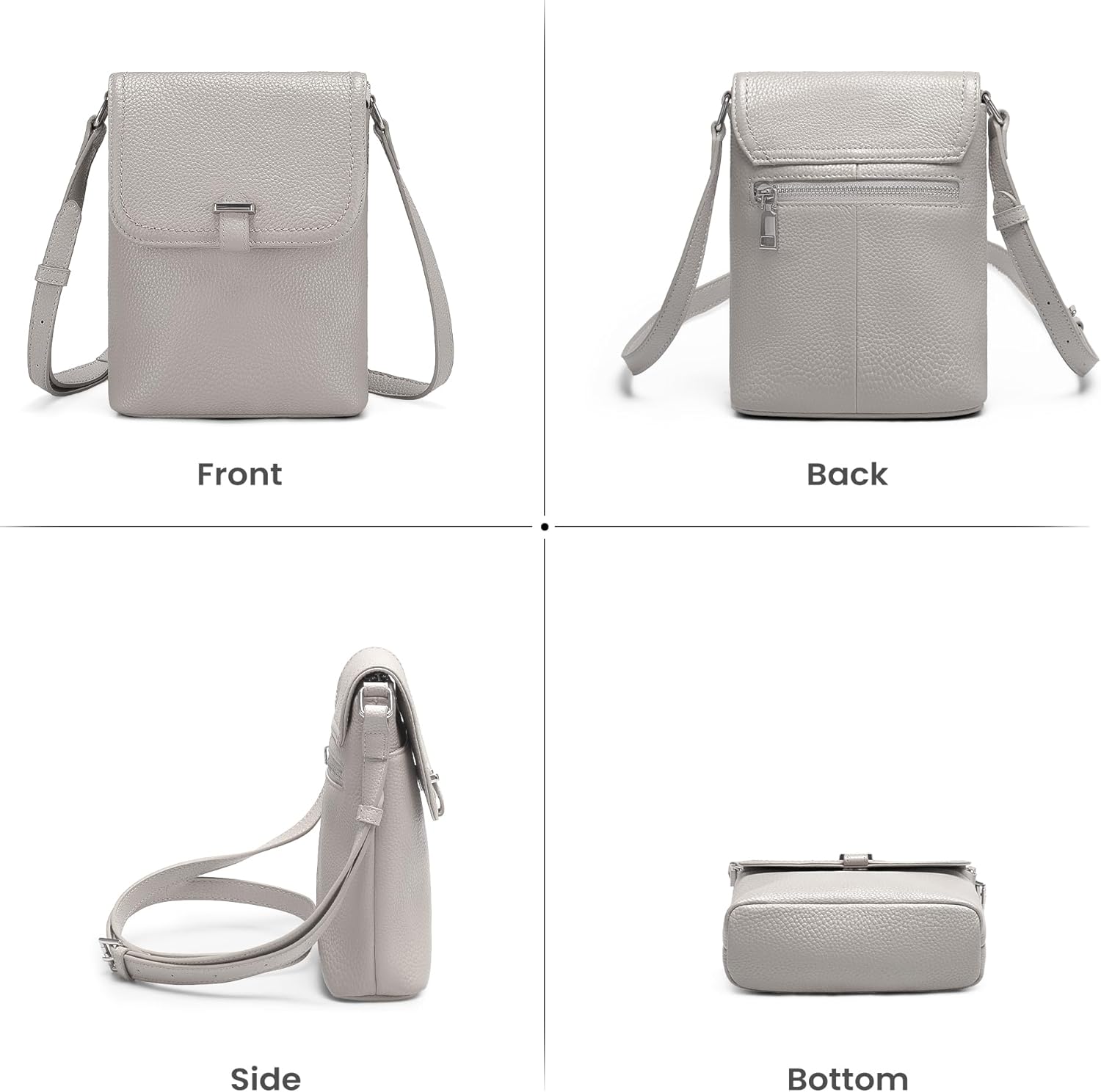 befen Genuine Leather Small Crossbody Bags for Women, Womens Cell Phone Purses Cross body Bag Purse with RFID Card Slots - Image 6