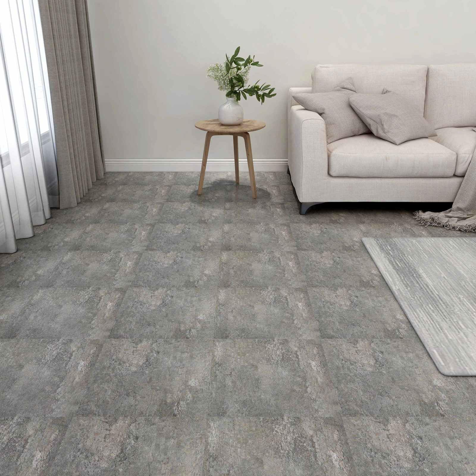 Deski podłogowe PCW, ściana kamienna, samoprzylepna, 5,11 m², 55 sztuk, kwadratowe, 30,5 x 30,5 cm, antypoślizgowa wykładzina podłogowa do salonu, kuchni, korytarza, renowacji z izolacją i