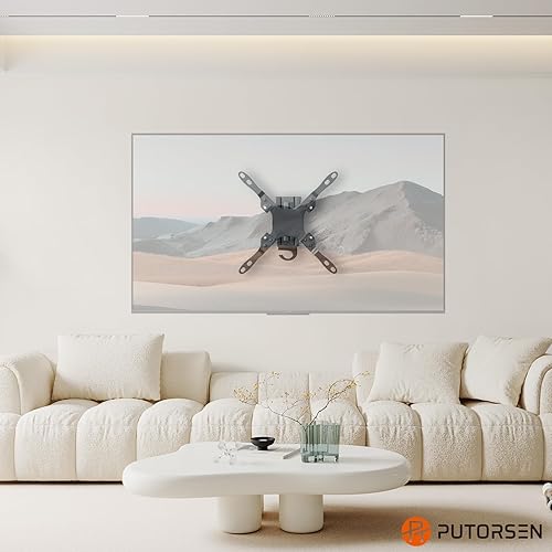 Miniatura 8 de PUTORSEN Soporte de TV RV para televisores de 13 a 43 pulgadas y hasta 44 libras, soporte de pared para RV de liberación rápida con placas de pared