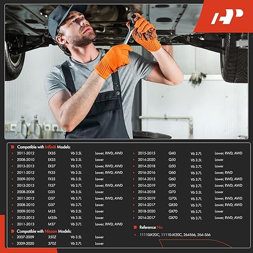 Miniatura 2 de A-Premium Cárter inferior de aceite de motor con tapón de drenaje compatible con Nissan 350Z 370Z INFINITI EX35 EX37 FX35 FX37 G35 G37 M35 M37 Q40