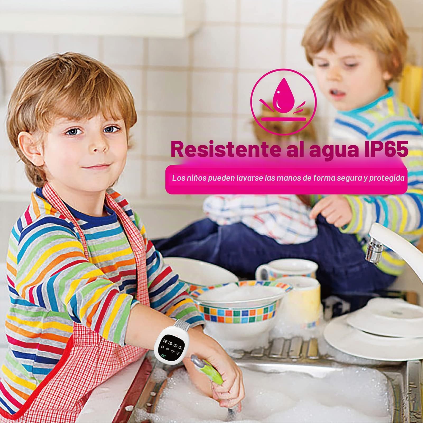 Alarma inalámbrica para la enuresis nocturna: recordatorio con música y vibración con 4 ajustes de tiempo para niños y ancianos. Correa ajustable y tarjeta de registro de motivación.