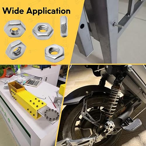 Miniatura 13 de 100 tuercas hexagonales de 1/4-20, acero inoxidable 304, tornillos hexagonales, tuercas UNC, tuerca de repuesto de tuercas de acero inoxidable
