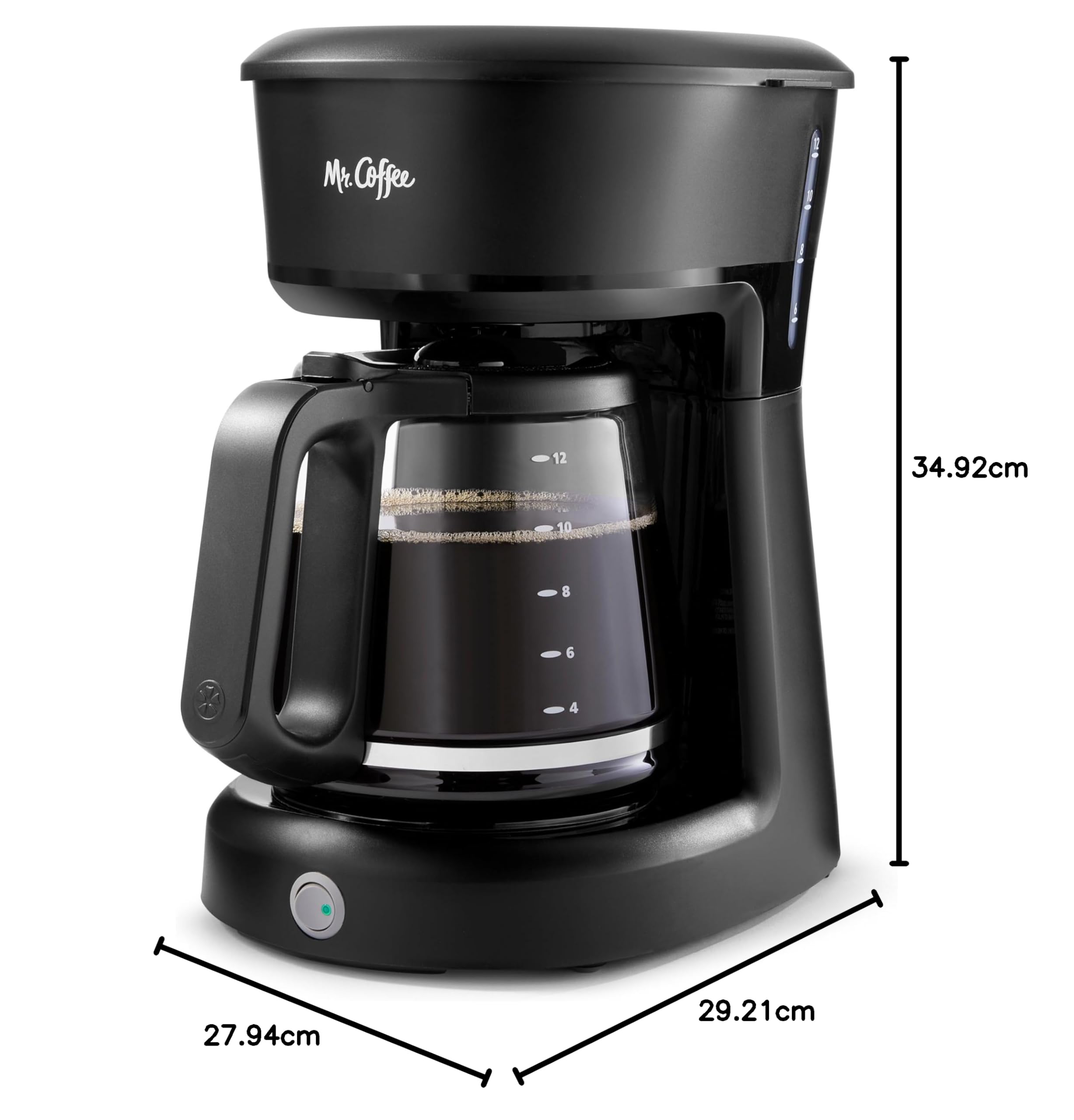 Mr. Coffee 12 Cup Switch Coffee Maker, Coffee Machine with Grab-a