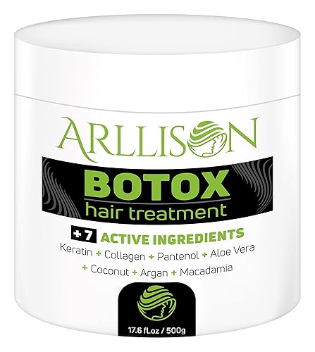 Arllison Tratamiento capilar Botox con antifrizz, cabello suave y brillante con hidratación profunda, sin formaldehído, suaviza, hidratante, añade