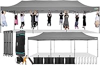 Vista 54 de COBIZI - Carpa emergente plegable de 10x20 pies con 6 paredes laterales, carpa resistente UPF 50+ para todas las estaciones, resistente al viento