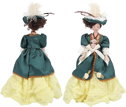 Doll House Victorian Lady, 112 Scale Porcelain DIY Dollhouse Women for 112 Scale Dollhouse Decoration