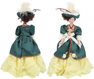 Dollhouse People, Dollhouse Tiny People 1:12 Scale Decorative Long Green Dress Exquisite for 1:12 Scale Dollhouse Decoration
