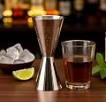 eSplanade Brass Liquor Peg Measuring Glass Jigger Bar Tool - Double Sided - 30 and 60 ml (silver(Double Sided))