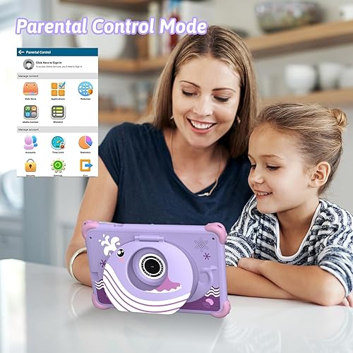 Miniatura 2 de Tablet infantil de 7 pulgadas para niños pequeños, Android 12, 4 GB de RAM, 32 GB de ROM, WiFi, Bluetooth, pantalla IPS de protección ocular segura,