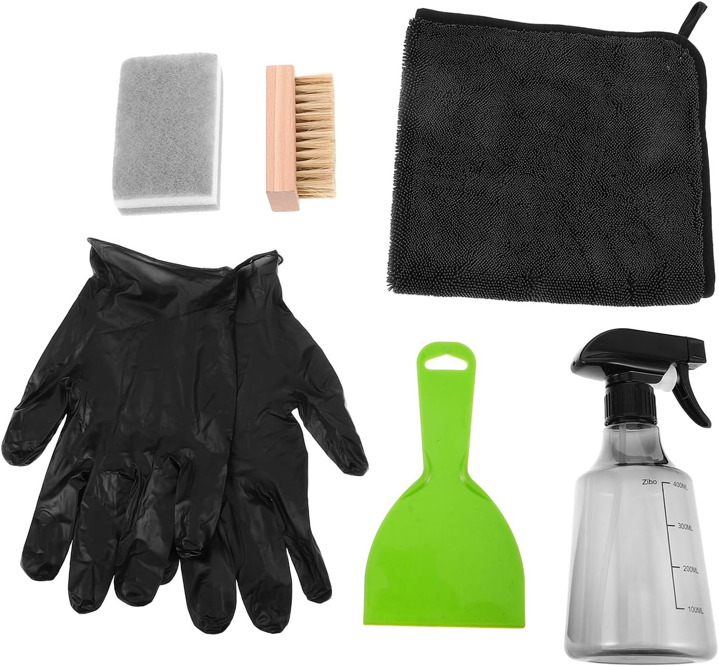 1 Set Headstone Cleaning Kit For Graves Natural Stone Cleaner With Lichen Remover Bristle Brush Gloves And Microfiber Cloths Granite